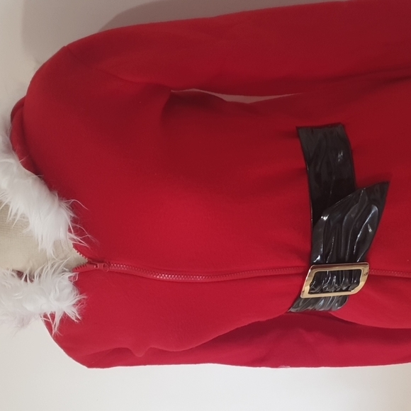 Leg Avenue Christmas Santa Costume Fleece Jacket Dress Size 10 12 approx… - Picture 2 of 7